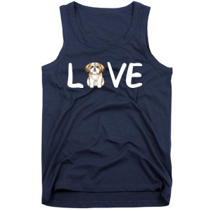 I Love My Shih Tzu Dog Shih Tzu Heart Shih Tzu Love Tank Top