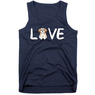 I Love My Shih Tzu Dog Shih Tzu Heart Shih Tzu Love Tank Top