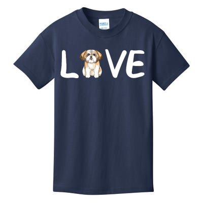 I Love My Shih Tzu Dog Shih Tzu Heart Shih Tzu Love Kids T-Shirt