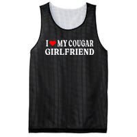 I Love My Cougar Girlfriend I Heart My Cougar Girlfriend GF Mesh Reversible Basketball Jersey Tank