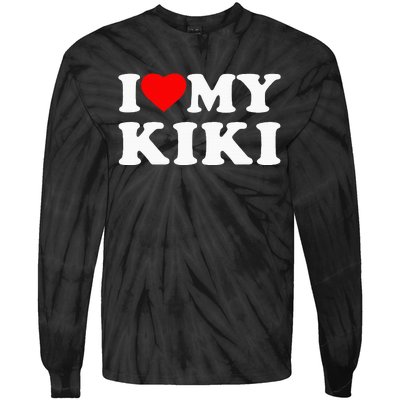 I Love My Kiki Heart Family Tie-Dye Long Sleeve Shirt