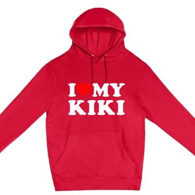 I Love My Kiki Heart Family Premium Pullover Hoodie