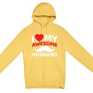 I Love My Awesome Husband Matching Outfits Valentines Day Gift Premium Pullover Hoodie