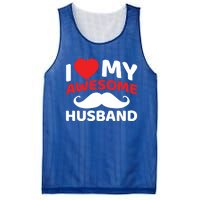 I Love My Awesome Husband Matching Outfits Valentines Day Gift Mesh Reversible Basketball Jersey Tank