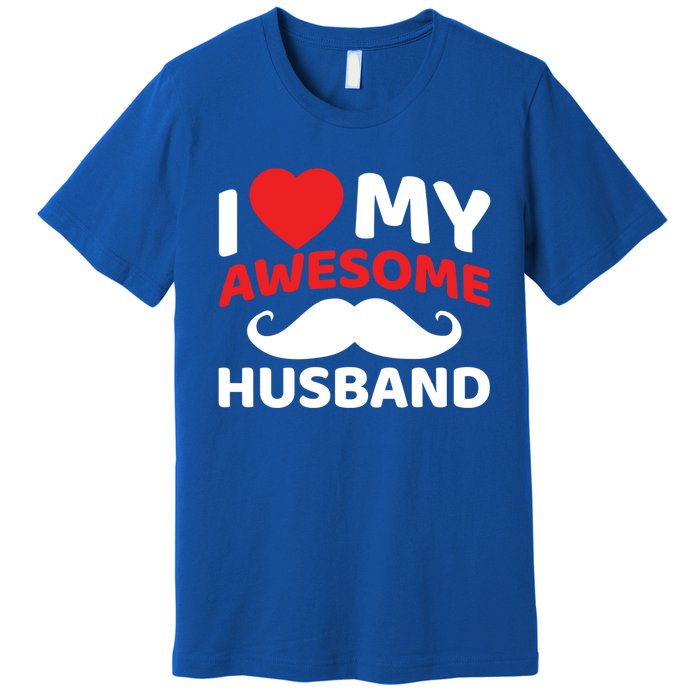 I Love My Awesome Husband Matching Outfits Valentines Day Gift Premium T-Shirt