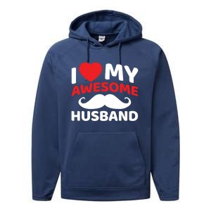 I Love My Awesome Husband Matching Outfits Valentines Day Gift Performance Fleece Hoodie