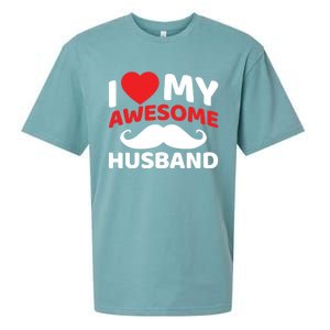 I Love My Awesome Husband Matching Outfits Valentines Day Gift Sueded Cloud Jersey T-Shirt