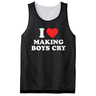 I Love Making Cry Funny Red Heart Love Mesh Reversible Basketball Jersey Tank