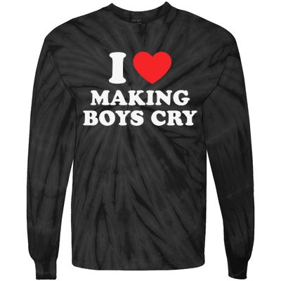 I Love Making Cry Funny Red Heart Love Tie-Dye Long Sleeve Shirt