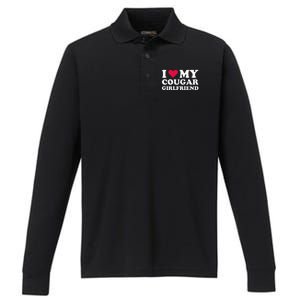 I Love My Cougar Girlfriend I Heart My Cougar Girlfriend Performance Long Sleeve Polo