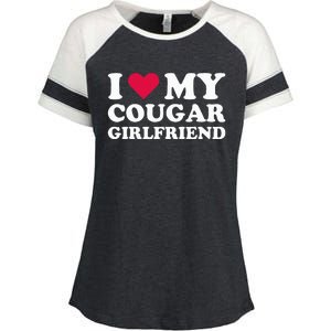 I Love My Cougar Girlfriend I Heart My Cougar Girlfriend Enza Ladies Jersey Colorblock Tee