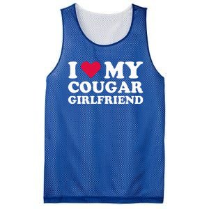 I Love My Cougar Girlfriend I Heart My Cougar Girlfriend Mesh Reversible Basketball Jersey Tank