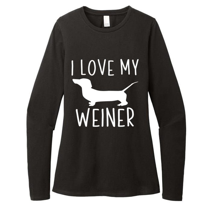 I Love My Weiner Meaningful Gift For Dachshund Lovers Womens CVC Long Sleeve Shirt