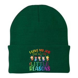 I Love My Job For All The Little Reasons Cute Teaching Knit Cap Winter Beanie