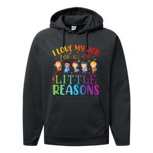 I Love My Job For All The Little Reasons Cute Teaching Performance Fleece Hoodie