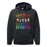 I Love My Job For All The Little Reasons Cute Teaching Performance Fleece Hoodie