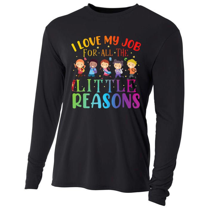 I Love My Job For All The Little Reasons Cute Teaching Cooling Performance Long Sleeve Crew