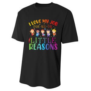 I Love My Job For All The Little Reasons Cute Teaching Performance Sprint T-Shirt