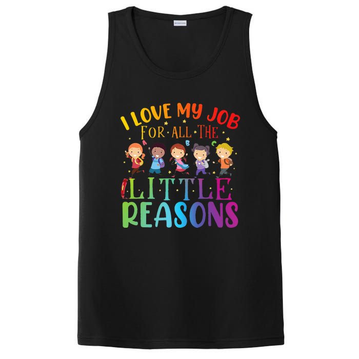 I Love My Job For All The Little Reasons Cute Teaching PosiCharge Competitor Tank