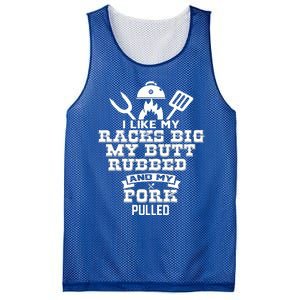 I Like My Racks Big My Butt Rubbed And Pork Pulled Pig BBQ Mesh Reversible Basketball Jersey Tank