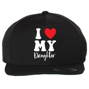 I Love My Daughter Wool Snapback Cap