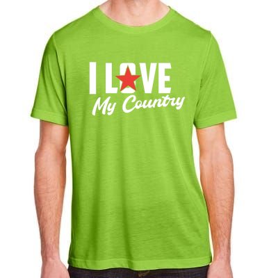 I Love My Country Awesome Freedom 4th Of July Bbq Party Gift Adult ChromaSoft Performance T-Shirt