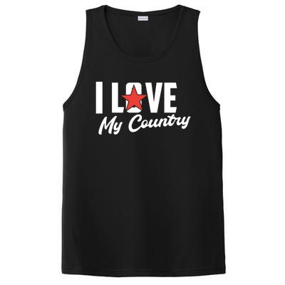 I Love My Country Awesome Freedom 4th Of July Bbq Party Gift PosiCharge Competitor Tank