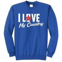 I Love My Country Awesome Freedom 4th Of July Bbq Party Gift Sweatshirt