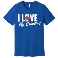 I Love My Country Awesome Freedom 4th Of July Bbq Party Gift Premium T-Shirt