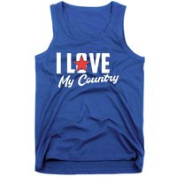 I Love My Country Awesome Freedom 4th Of July Bbq Party Gift Tank Top