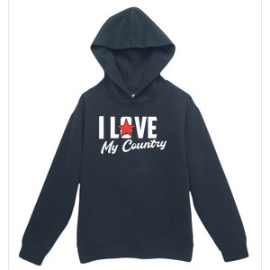 I Love My Country Awesome Freedom 4th Of July Bbq Party Gift Urban Pullover Hoodie