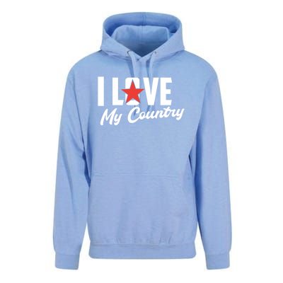 I Love My Country Awesome Freedom 4th Of July Bbq Party Gift Unisex Surf Hoodie