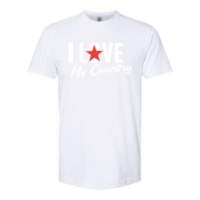 I Love My Country Awesome Freedom 4th Of July Bbq Party Gift Softstyle CVC T-Shirt