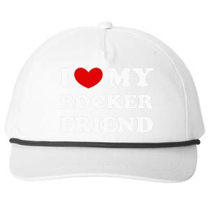 I Love My Rocker Friend I Heart My Rocker Friend Snapback Five-Panel Rope Hat