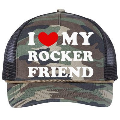 I Love My Rocker Friend I Heart My Rocker Friend Retro Rope Trucker Hat Cap