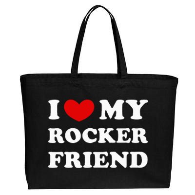 I Love My Rocker Friend I Heart My Rocker Friend Cotton Canvas Jumbo Tote