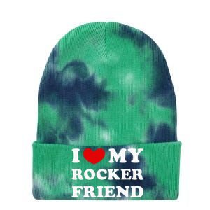 I Love My Rocker Friend I Heart My Rocker Friend Tie Dye 12in Knit Beanie