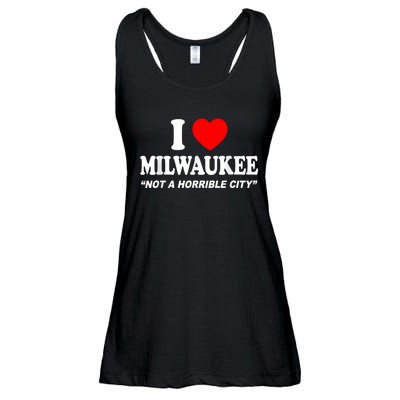 I Love Milwaukee Not A Horrible City I Heart Milwaukee Ladies Essential Flowy Tank