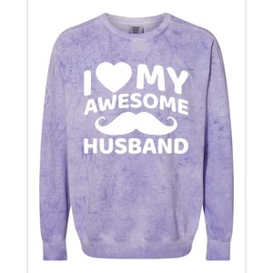 I Love My Awesome Husband Matching Outfits Valentines Day Cute Gift Colorblast Crewneck Sweatshirt