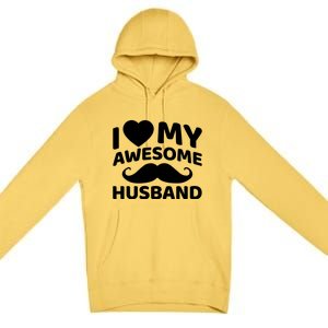 I Love My Awesome Husband Matching Outfits Valentines Day Cute Gift Premium Pullover Hoodie