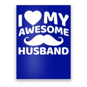 I Love My Awesome Husband Matching Outfits Valentines Day Cute Gift Poster