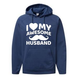 I Love My Awesome Husband Matching Outfits Valentines Day Cute Gift Performance Fleece Hoodie