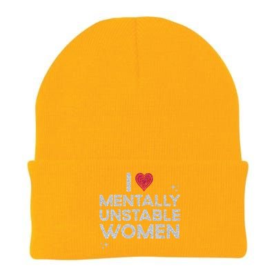 I Love Mentally Unstable Women Retro Funny Meme Knit Cap Winter Beanie