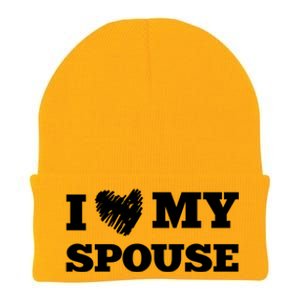 I Love My Spouse Favorite Family Member Valentines Cute Gift Knit Cap Winter Beanie