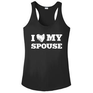 I Love My Spouse Favorite Family Member Valentines Cute Gift Ladies PosiCharge Competitor Racerback Tank