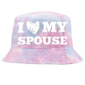 I Love My Spouse Favorite Family Member Valentines Cute Gift Tie-Dyed Bucket Hat