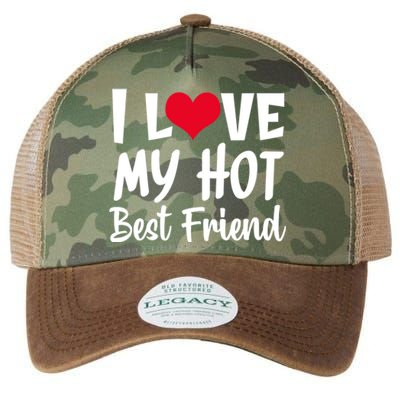 I Love My Hot Best Friend Design, I Heart My Best Friend BFF TShirt Legacy Tie Dye Trucker Hat