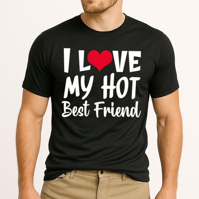 I Love My Hot Best Friend Design, I Heart My Best Friend BFF TShirt Cooling Performance Crew T-Shirt