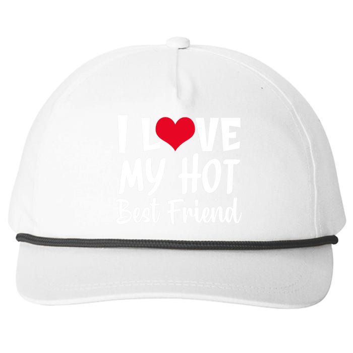 I Love My Hot Best Friend Design, I Heart My Best Friend BFF TShirt Snapback Five-Panel Rope Hat