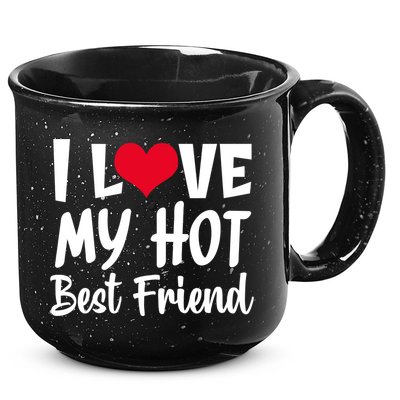 I Love My Hot Best Friend Design, I Heart My Best Friend BFF TShirt 15oz Campfire Ceramic Mug
